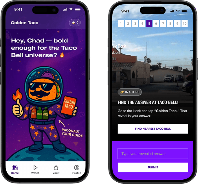 Taco Bell app on iPhone