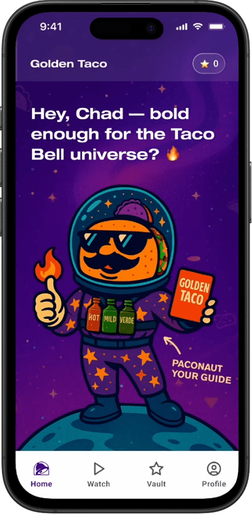 Taco Bell app on iPhone
